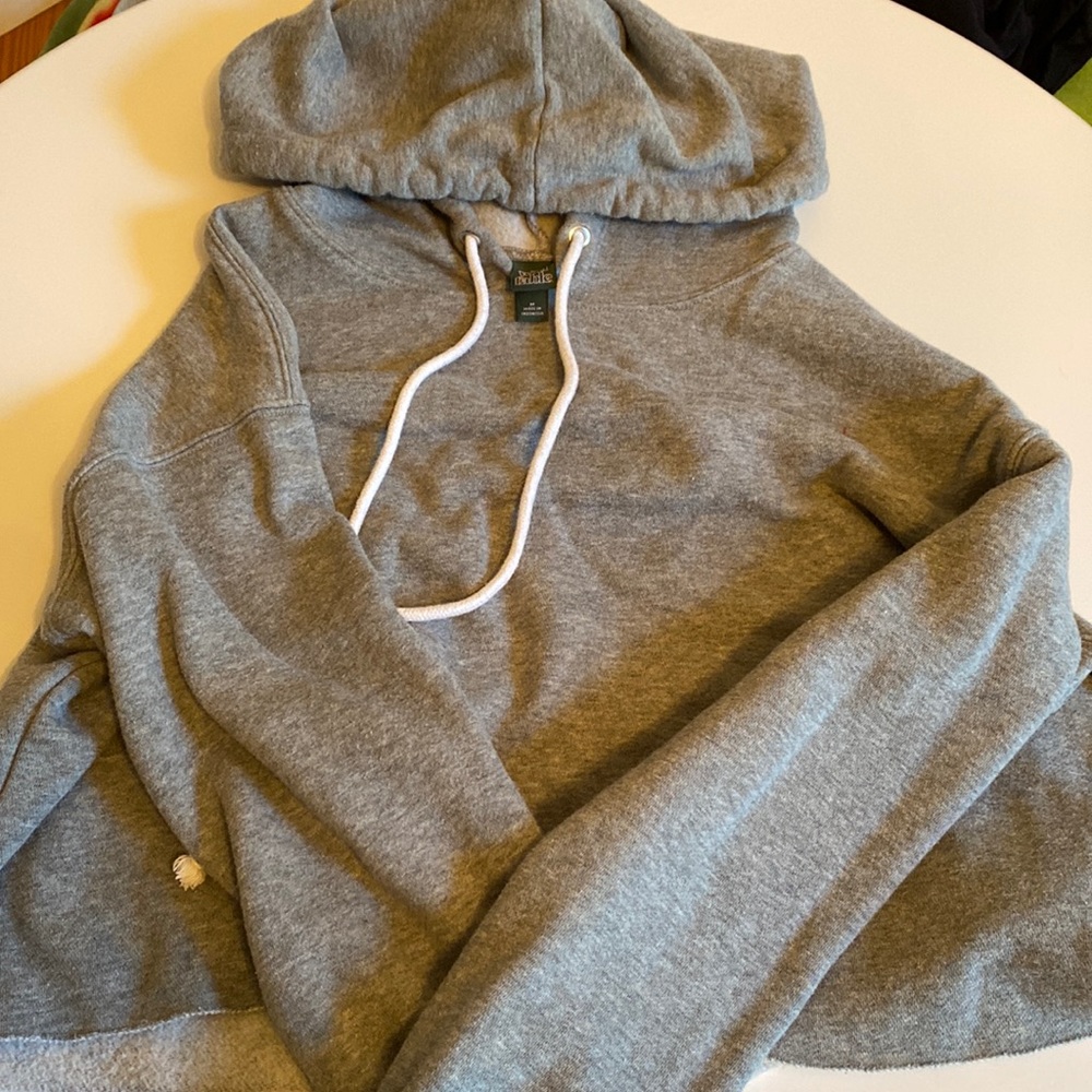 grey cropped hoodie